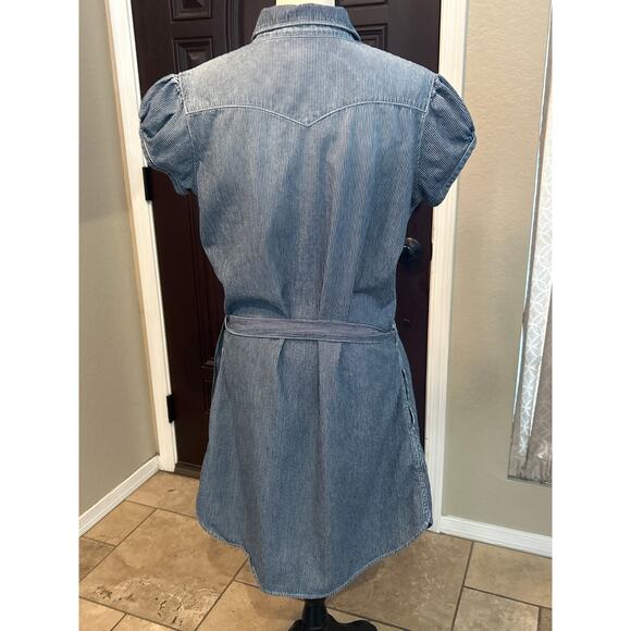 Levi's Engineer Railroad Stripe Cotton Dress - Picture 4 of 7